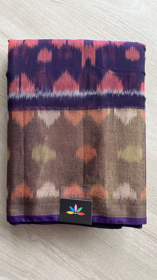 Ikkat Pallu Silk Cotton Saree -25715