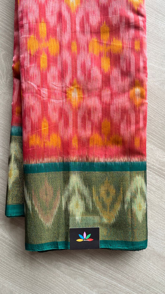 Ikkat Pallu Silk Cotton Saree -25717