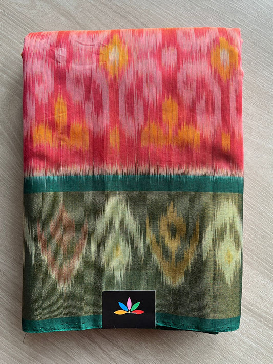 Ikkat Pallu Silk Cotton Saree -25717