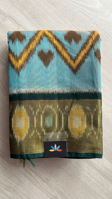 Ikkat Pallu Silk Cotton Saree -25719