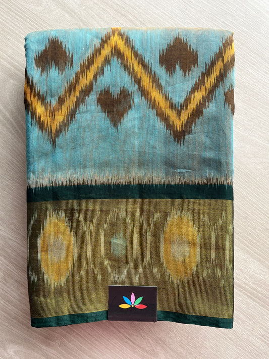 Ikkat Pallu Silk Cotton Saree -25719