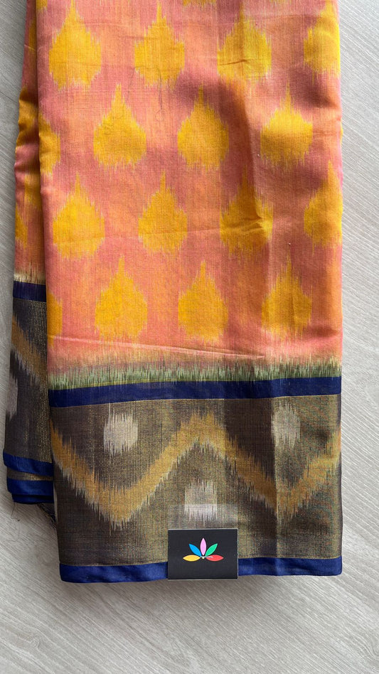 Ikkat Pallu Silk Cotton Saree -25720