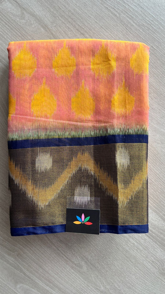 Ikkat Pallu Silk Cotton Saree -25720