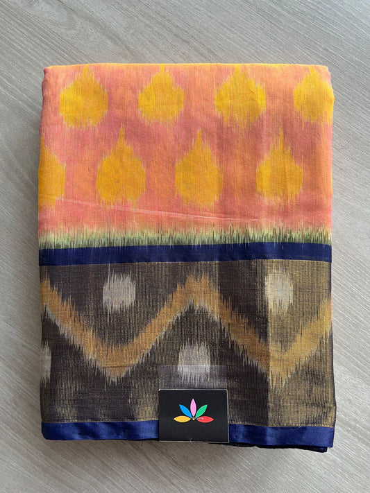 Ikkat Pallu Silk Cotton Saree -25720