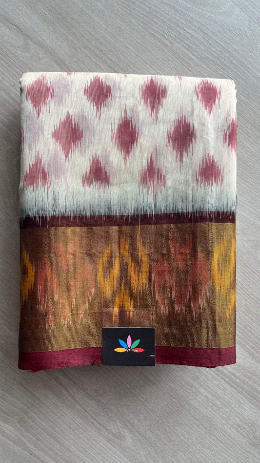 Ikkat Pallu Silk Cotton Saree -25721
