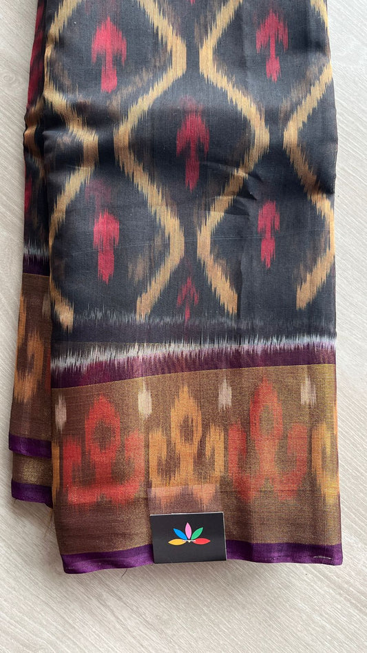 Ikkat Pallu Silk Cotton Saree -25723