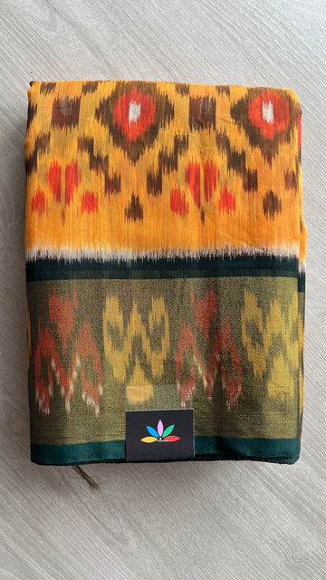 Ikkat Pallu Silk Cotton Saree -25724