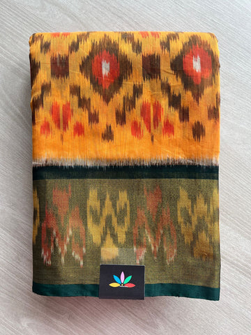 Ikkat Pallu Silk Cotton Saree -25724