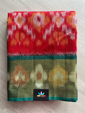 Ikkat Pallu Silk Cotton Saree -25725