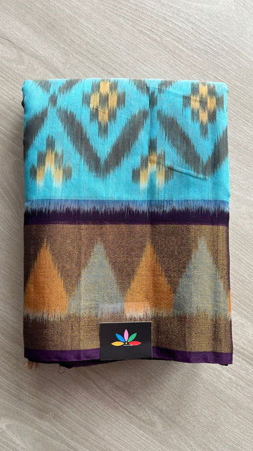 Ikkat Pallu Silk Cotton Saree -25726