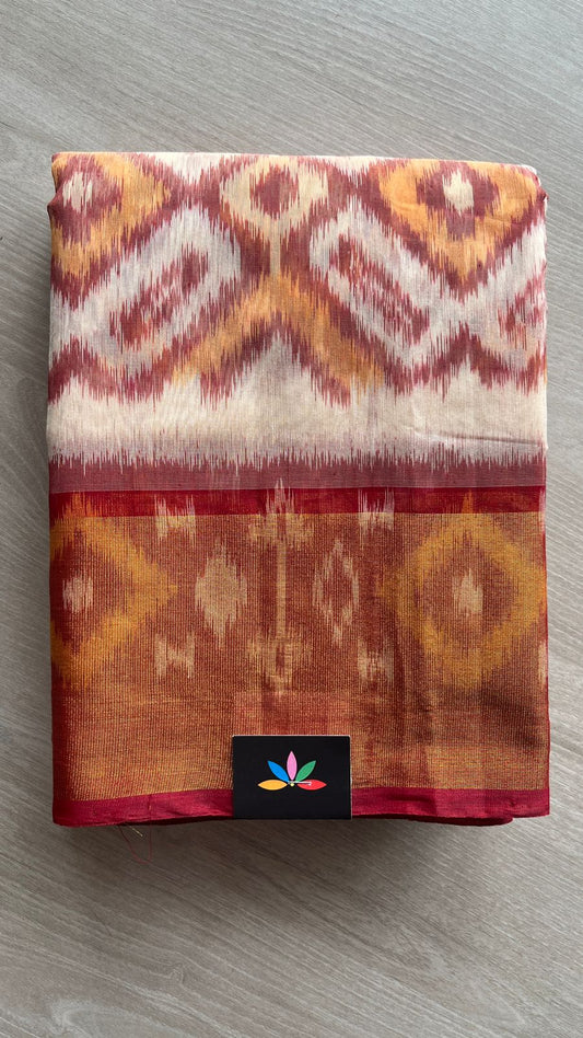 Ikkat Pallu Silk Cotton Saree -25727