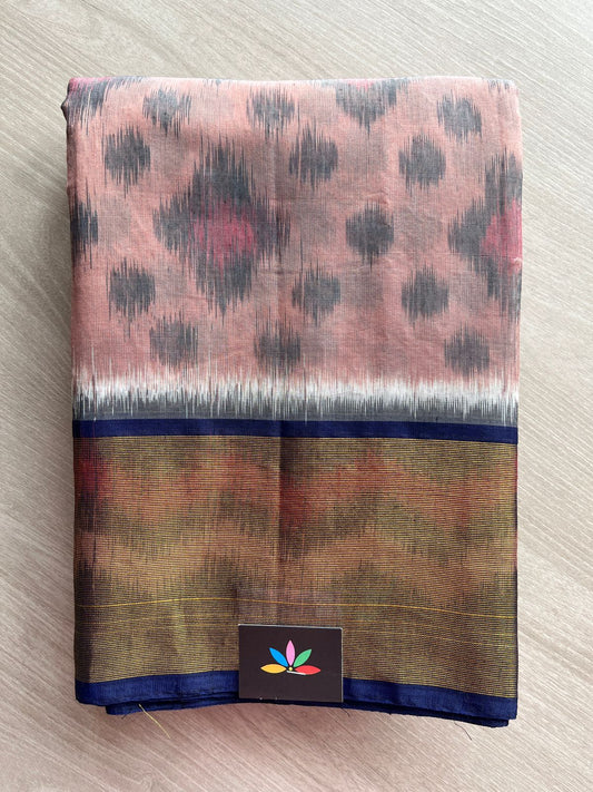 Ikkat Pallu Silk Cotton Saree -25729