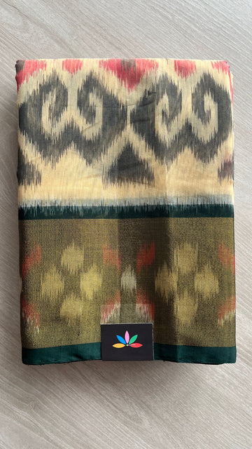 Ikkat Pallu Silk Cotton Saree -25730