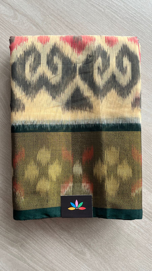 Ikkat Pallu Silk Cotton Saree -25730