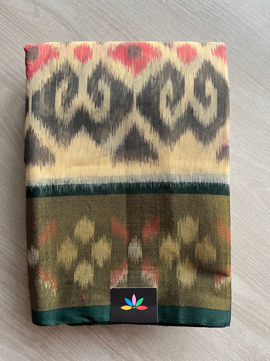 Ikkat Pallu Silk Cotton Saree -25730