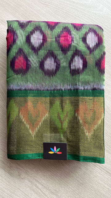 Ikkat Pallu Silk Cotton Saree -25731