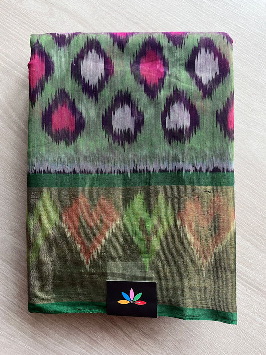 Ikkat Pallu Silk Cotton Saree -25731