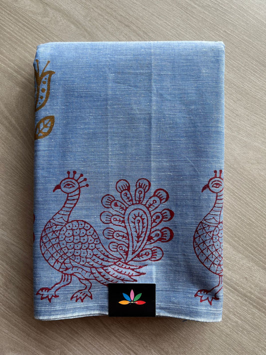 Simple Printed Cotton Saree -25737