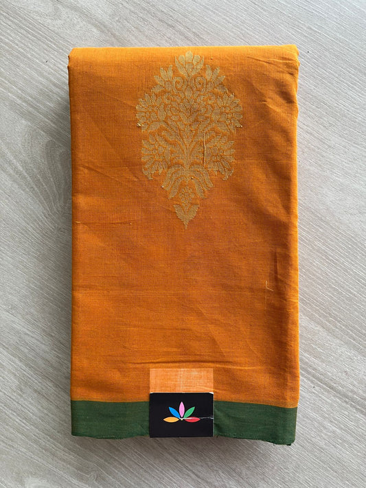 Handloom Fine Cotton Saree with Contrast Pallu and Blouse -25738