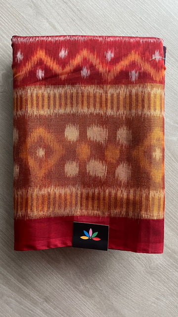 Ikkat Pallu Silk Cotton Saree -25773