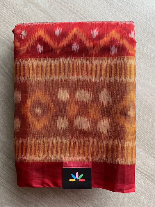 Ikkat Pallu Silk Cotton Saree -25773