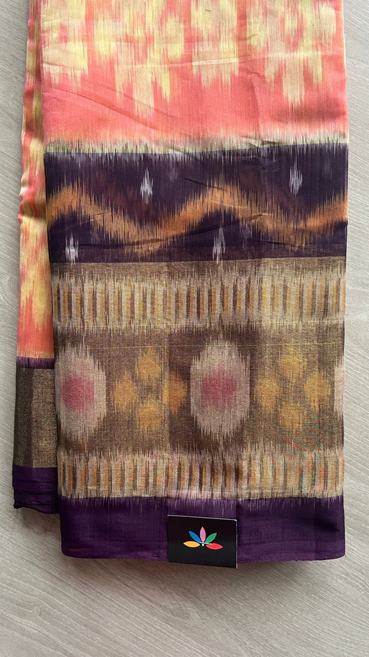 Ikkat Pallu Silk Cotton Saree -25775