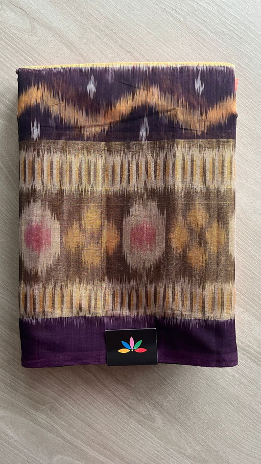 Ikkat Pallu Silk Cotton Saree -25775