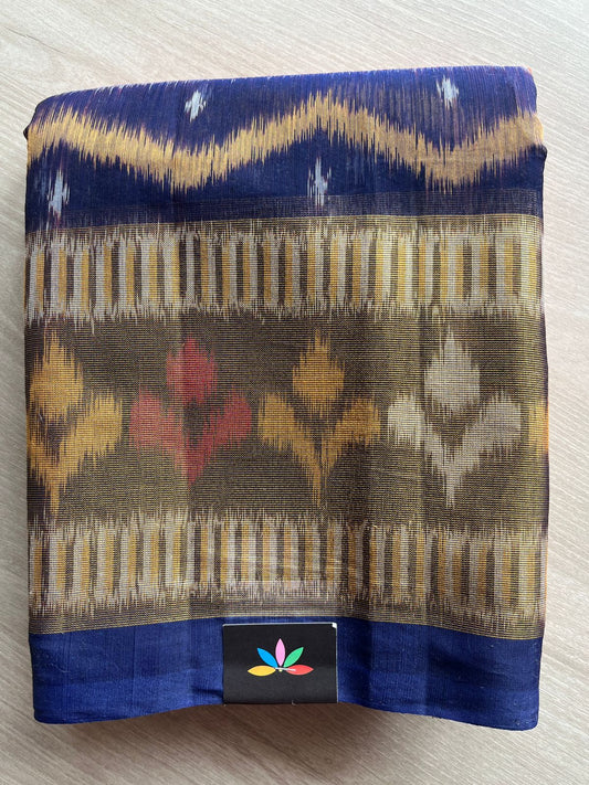 Ikkat Pallu Silk Cotton Saree -25781