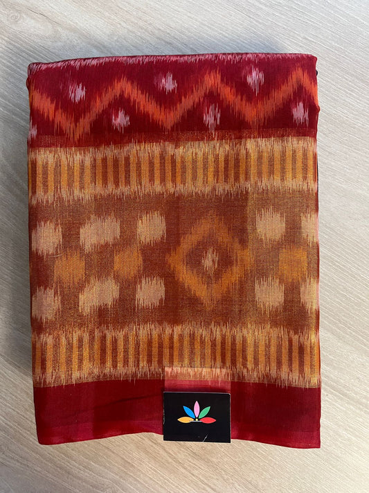 Ikkat Pallu Silk Cotton Saree -25782