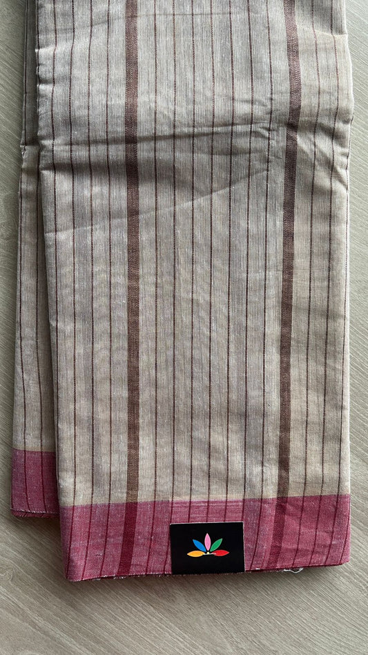 Striped Cotton Saree -25785