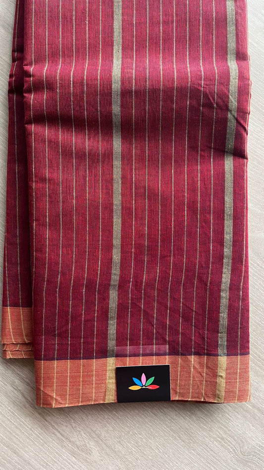 Striped Cotton Saree -25788