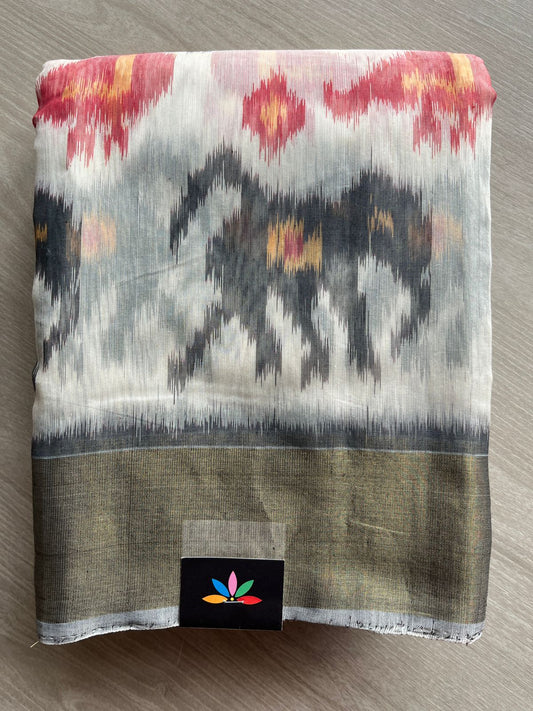 Varnikaa - All Over Ikkat Silk Cotton Saree -25806