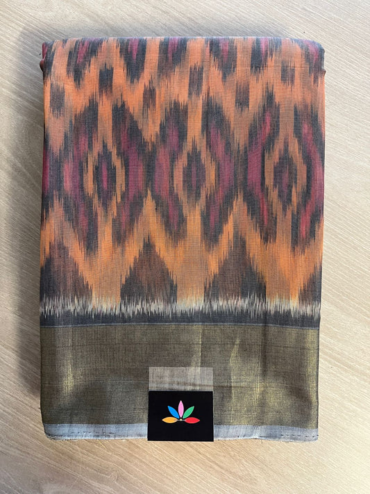 Varnikaa - All Over Ikkat Silk Cotton Saree -25808