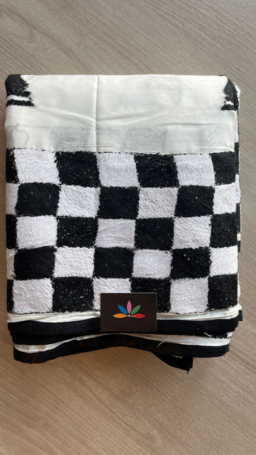 Kantha Stitch Semi Bangalore Silk Saree - 25813