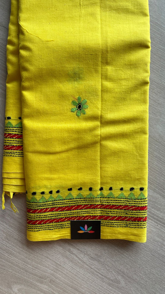 Kantha Stitch Cotton Saree -25818