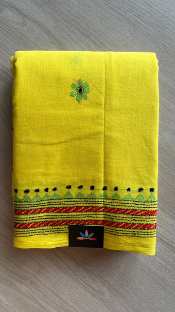 Kantha Stitch Cotton Saree -25818