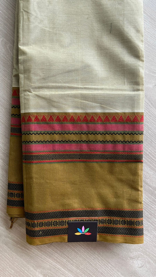 Thread Border Chettinad Cotton Saree - 25823