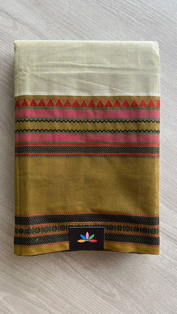 Thread Border Chettinad Cotton Saree - 25823