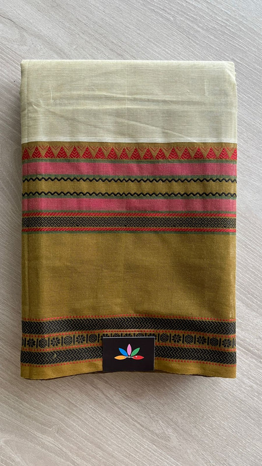 Thread Border Chettinad Cotton Saree - 25823