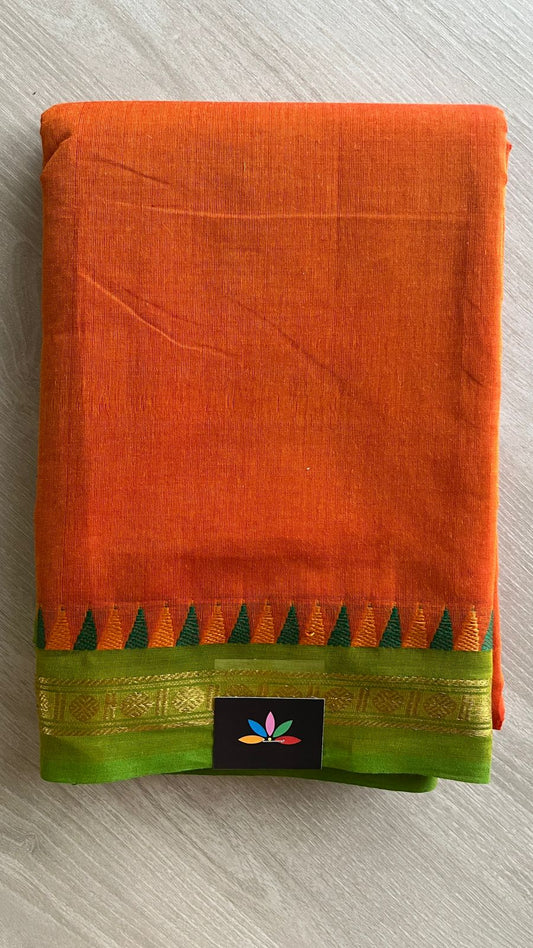 Zari Border Chettinad Cotton Saree - 25824