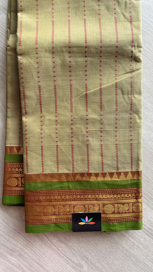Striped Pattern Cotton Saree- 25846