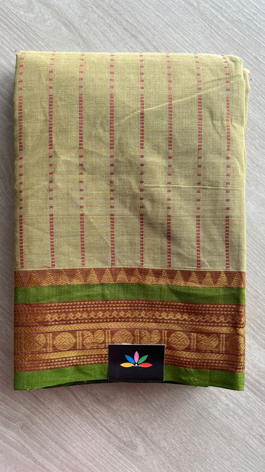 Striped Pattern Cotton Saree- 25846