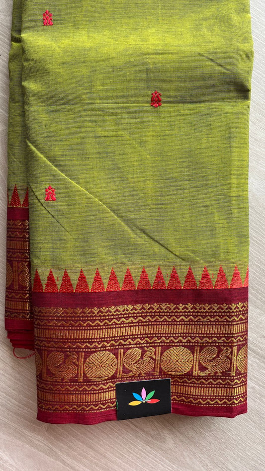 Zari Border Chettinad Cotton Saree - 25848