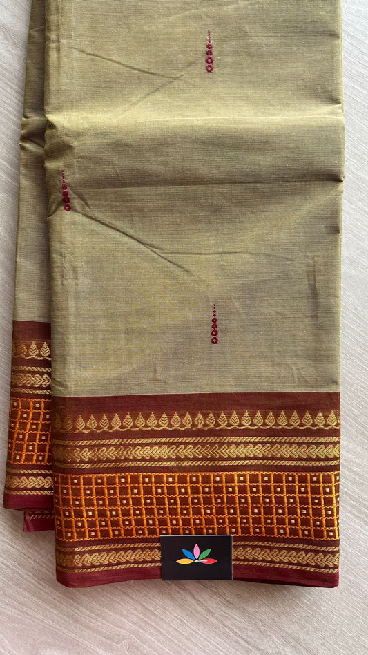 Thread Border Chettinad Cotton Saree - 25850