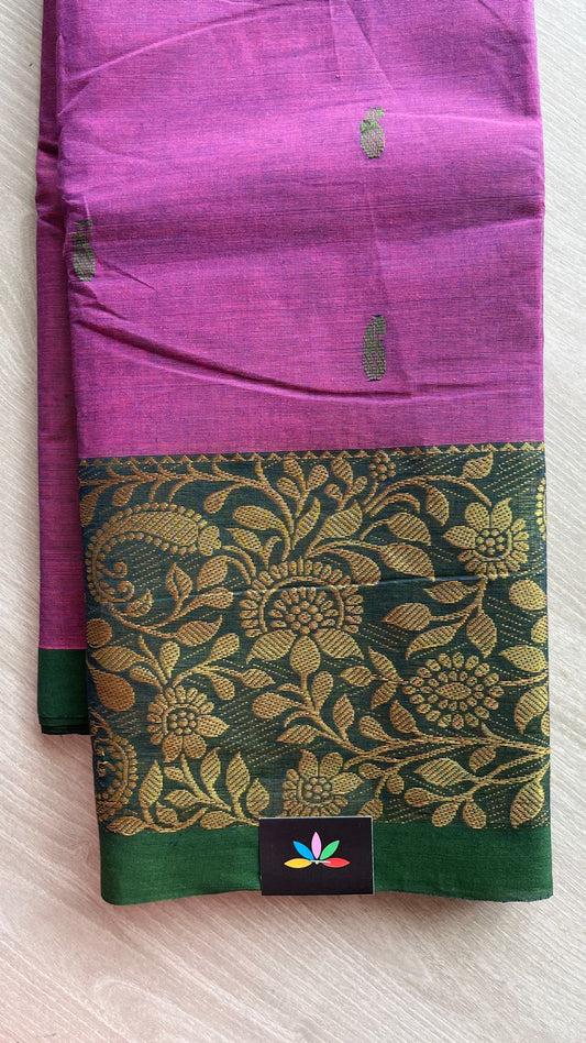 Zari Border Chettinad Cotton Saree - 25854