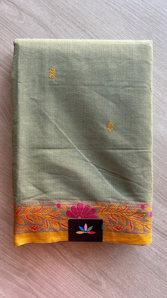 Thread Border Chettinad Cotton Saree - 25859