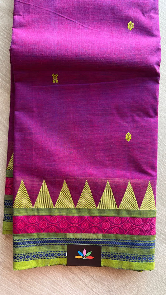 Thread Border Chettinad Cotton Saree - 25864