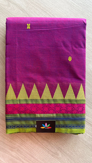 Thread Border Chettinad Cotton Saree - 25864