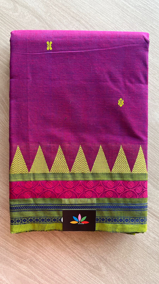 Thread Border Chettinad Cotton Saree - 25864