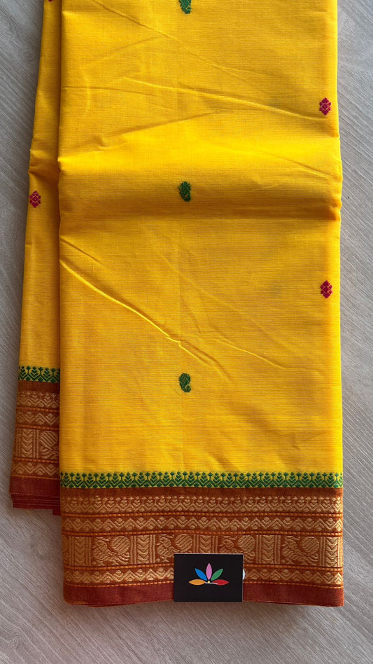 Thread Border Chettinad Cotton Saree - 25865